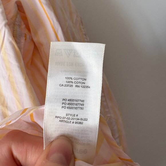 Aritzia Wilfred Free Relaxed Button Up Cotton Shirt NWT Barlowe Aprc/Lilac Sz XS - Picture 8 of 8